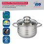 Fackelmann Lot de 2 faitouts Elo Brillant en acier inoxydable, 12 et 14 cm