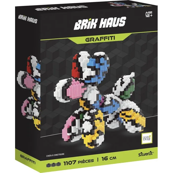 Silverlit Brik Haus Chien Pop Art - Jeu de construction décoratif