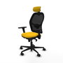 Piqueras y Crespo Chaise de Bureau avec Appui-tête 3D036N2 Jaune