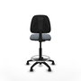 Tabouret Taburete Isso Contact permament de base Tissu Gris Structure polyamide noire Sans accoudoirs Sans appui-tête Roulettes en nylon 50 mm