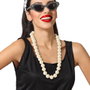 Atosa Collier de perles blanc pour femme adulte