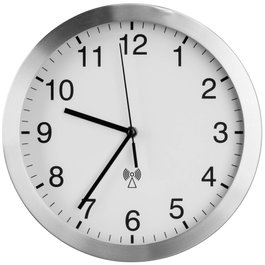 Tfa TFA 98.1091.02 Horloge murale contrôlée par radio, Marron foncé/Argent/Cuivre