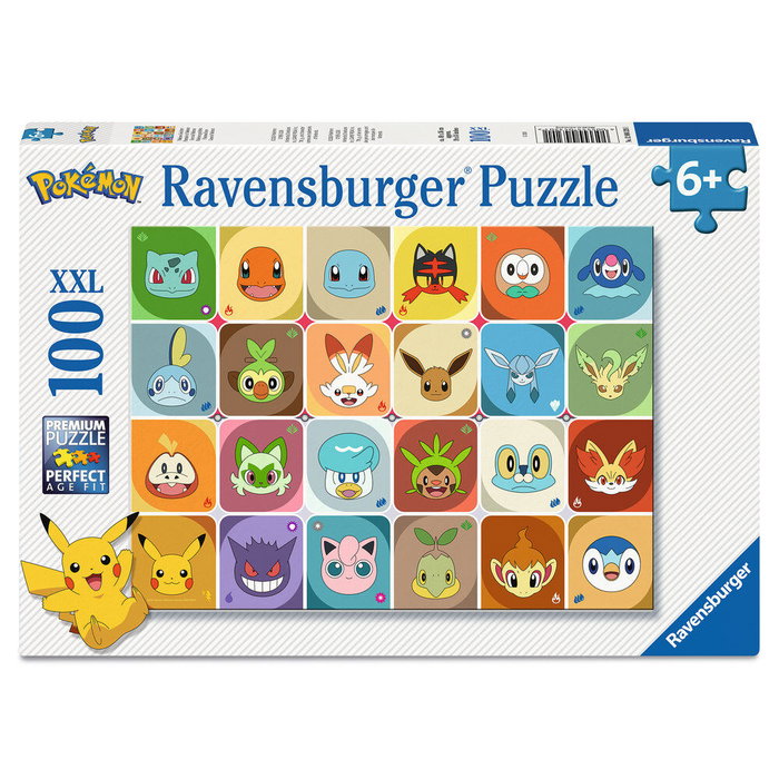 Ravensburger Puzzle Pokémon XXL 100 pièces Visages de Pokémon Ravensburger Puzzle Pokémon XXL 100 pièces Visages de Pokémon
