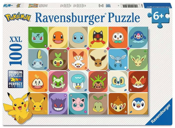Ravensburger Puzzle Pokémon XXL 100 pièces Visages de Pokémon Ravensburger Puzzle Pokémon XXL 100 pièces Visages de Pokémon