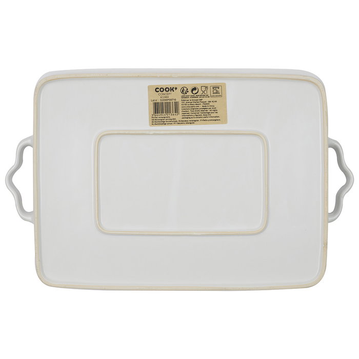 Cook Concept Plat de service rectangulaire avec anses VALLEE OUTLET 40,5x26 cm