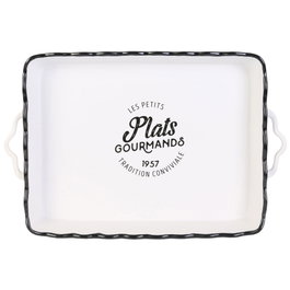 Cook Concept Plat de service rectangulaire avec anses VALLEE OUTLET 40,5x26 cm