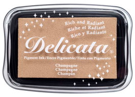 Tsukineko Tampon encreur DELICATA Champagne métallisé brillant 95x65mm
