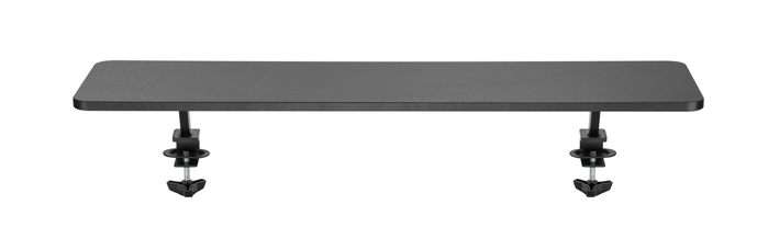 Phoenix Support de moniteur | 100x26x13 cm | MDF et métal | Installation par pince | Noir | Bureau