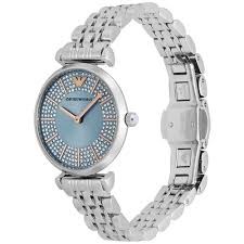 Armani AR11594 avec cadran bleu et bracelet gris