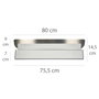 WOLFPACK LINEA PROFESIONAL Llana en aluminium et acier inoxydable de 80 cm