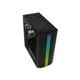 Bitfenix Saber Mesh RGB - Boîtier PC Gamer Semitower ATX - Noir - Fenêtre Verre Trempé - 4 Baies Internes - Refroidissement par Air Optimisé