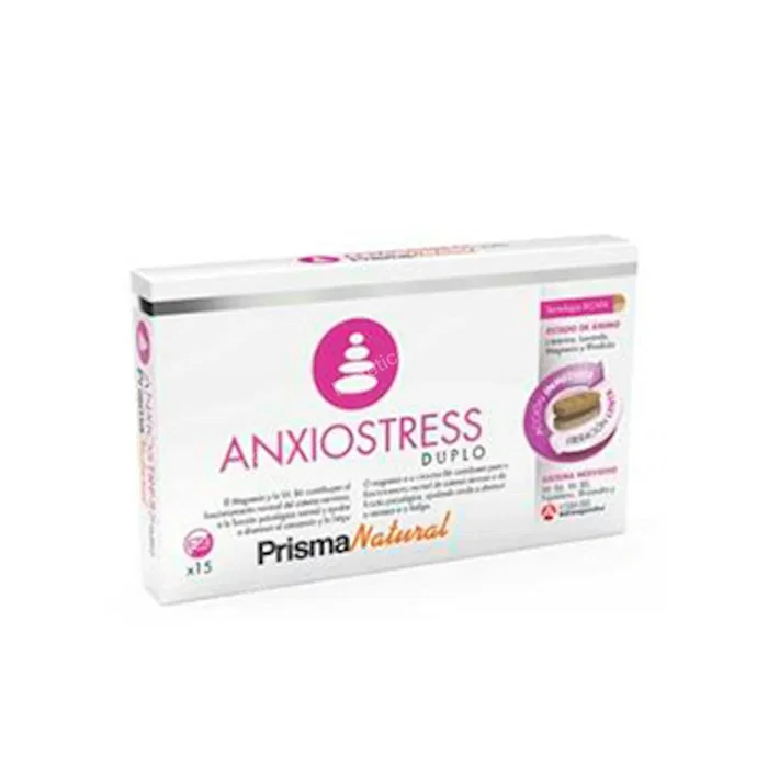 Prisma Natural Anxio-Stress Duplo 15 comprimés complément alimentaire anti-stress magnésium tryptophane Prisma Natural Anxio-Stress Duplo 15 comprimés complément alimentaire anti-stress magnésium tryptophane