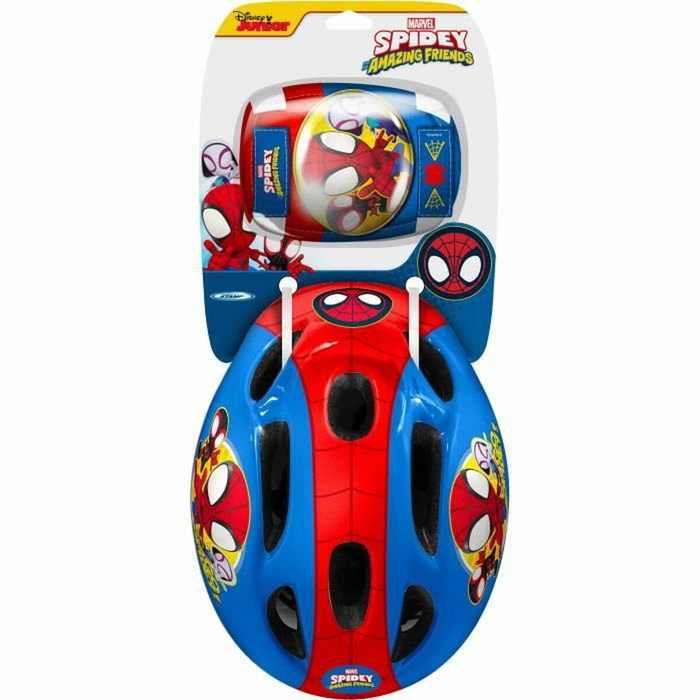 Stamp Casque Spidey pour enfant avec coudières et genouillères Stamp Casque Spidey pour enfant avec coudières et genouillères