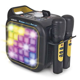Vtech Karaoke Light Party Duo Golden Edition avec haut-parleur Bluetooth, 2 microphones, 5 modes de jeu et contrôle du volume - 35 x 20 x 27.9 cm