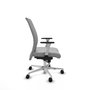 Piqueras Y Crespo Chaise de bureau Albacete, Mécanisme Synchro, Gris clair