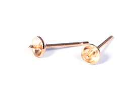 Innspiro Boucle d'oreille métallique pour incrustation cône aiguille doré 13,4x4,0mm