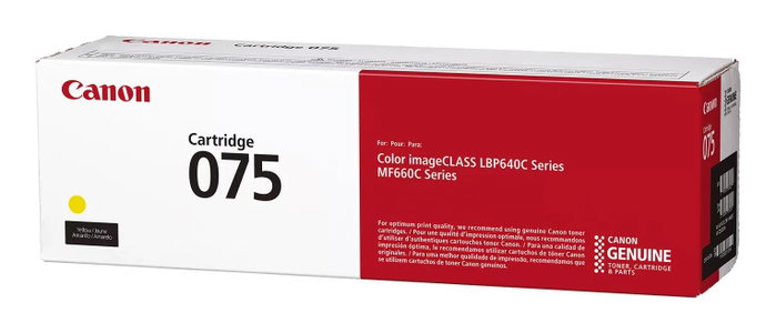 Canon Cartouche de Toner 075 Jaune, Rendement 1300 pages, 6362C002 Canon Cartouche de Toner 075 Jaune, Rendement 1300 pages, 6362C002