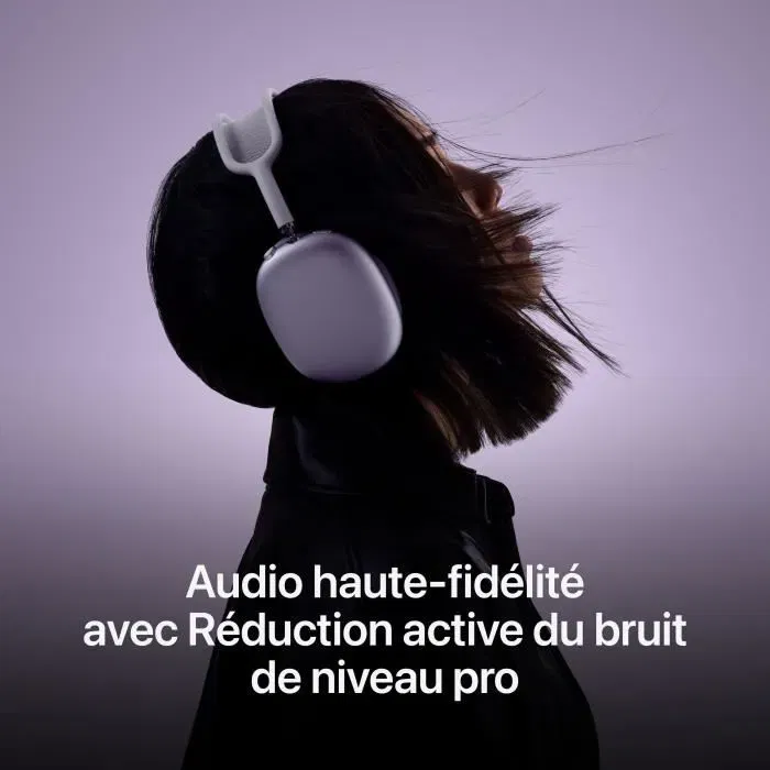 Apple AirPods Max Casque audio supra-auriculaire sans fil avec réduction de bruit active - Violet