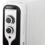 Adler Radiateur à Huile AD 7816 Blanc Noir 2000 W