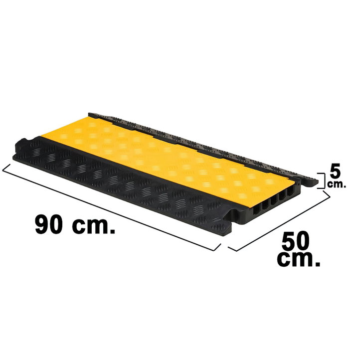 WOLFPACK LINEA PROFESIONAL Protecteur de câbles de sol 5 canaux 90x50x5 cm WOLFPACK LINEA PROFESIONAL Protecteur de câbles de sol 5 canaux 90x50x5 cm