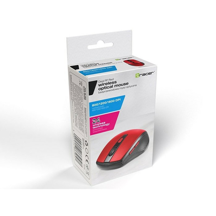 Souris sans-fil Tracer TRAMYS46750 Noir Noir/Rouge Souris sans-fil Tracer TRAMYS46750 Noir Noir/Rouge