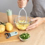 Quid Prensa Patatas Ozon 26 cm Verde Plástico Libre de BPA Apto Lavavajillas Mango Ergonómico 12 Unidades