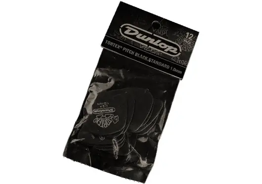 DUNLOP Tortex Std Pitch Black Pack de 12 Mediators 1,00mm DUNLOP Tortex Std Pitch Black Pack de 12 Mediators 1,00mm