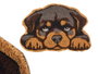 GIFTDECOR Felpudo Forma Perro Marron-Negro