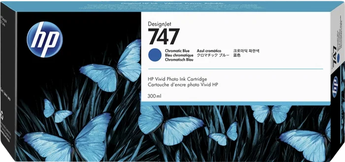 HP HP 747 Bleu Chromatique P2V85A 300 ml