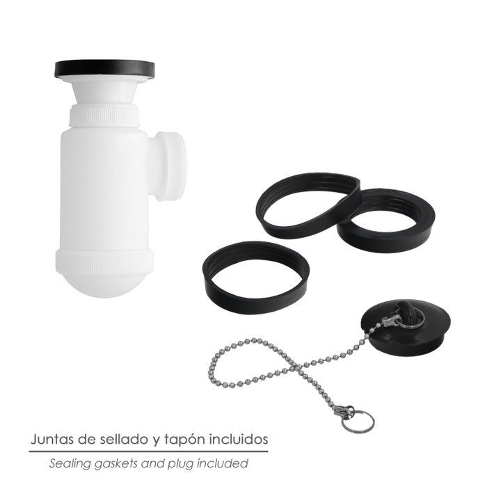 ABRISA Siphon de bouteille extensible T-3 1 1/2 avec valve et bouchon