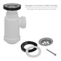 ABRISA Siphon de bouteille extensible T-3 1 1/2 avec valve et bouchon