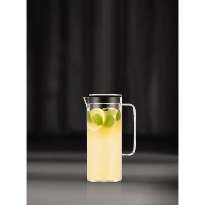 Bodum Pichet infuseur Melior 1.2 l avec couvercle transparent pour boissons glacées, thé, punch et jus
