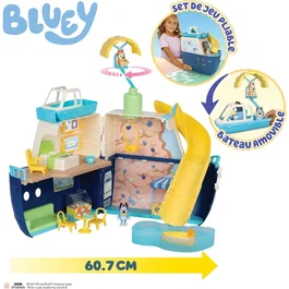Bluey Playset Bateau de croisière avec 6 zones de jeu