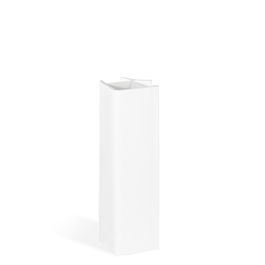 HERRAJES ALK Angle rigide Zesio H80/H100/H147/H164, Argent/Blanc, Aluminium/PVC, 90°, pour plinthe