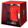 FANCOLLEX Figurine Cristiano Ronaldo Portugal en maillot de foot - Statuette miniature en vinyle, acrylique et plastique biodégradable (9,5 cm)
