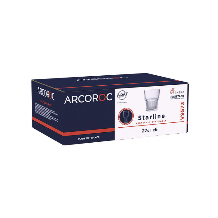 Verre d'eau Arcoroc Starline Transparent verre 270 ml (6 Unités)