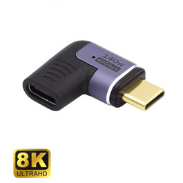 Ewent EC1048 Adaptateur Magnétique USB-C USB4 PD 140W 8K60Hz Angle 90°