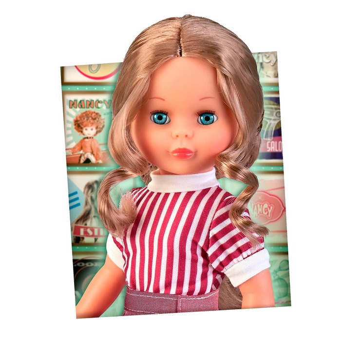 Nancy Colección Trousseau Peinados Nal11000 Famosa - Poupée Nancy édition 2024 avec trousseau de cheveux et tenue années 80