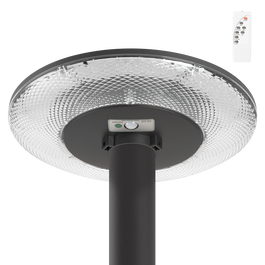 Lampadaire solaire LED 100W blanc froid avec télécommande et capteur de mouvement de Greenice