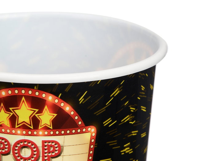 Leknes Cubo Popcorn Hollywood 1,2L Plastique Rouge Noir Blanc 13x13x13 cm (Set de 36)