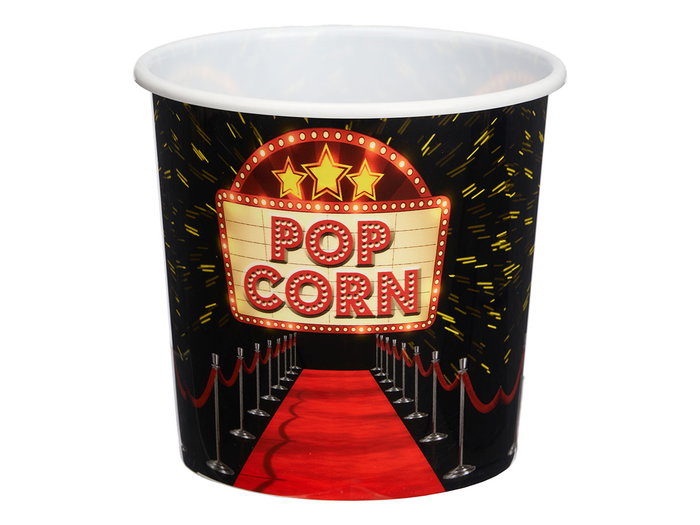 Leknes Cubo Popcorn Hollywood 1,2L Plastique Rouge Noir Blanc 13x13x13 cm (Set de 36)