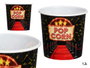 Leknes Cubo Popcorn Hollywood 1,2L Plastique Rouge Noir Blanc 13x13x13 cm (Set de 36)