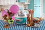 Ariete 643/01 - Sorbetière électrique Party Time, capacité 1.5L, couleur bleue, fabrication de glaces et sorbets