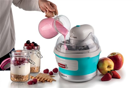 Ariete 643/01 - Sorbetière électrique Party Time, capacité 1.5L, couleur bleue, fabrication de glaces et sorbets Ariete 643/01 - Sorbetière électrique Party Time, capacité 1.5L, couleur bleue, fabrication de glaces et sorbets