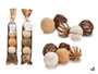 Giftdecor Lot de 5 Boules Naturelles Assorties 8x49x8 cm (Set de 24)