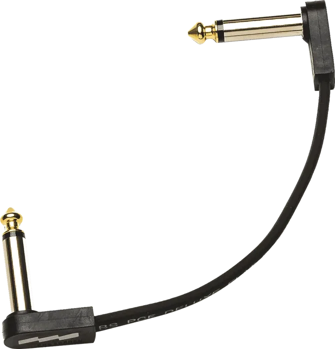 EBS PCF Deluxe Lot de 10 câbles Jack 6.35 mm mâle-mâle noir 10 cm (Set de 10)