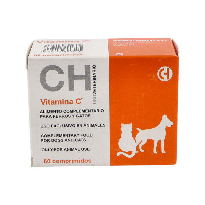Chemical Iberica Vet Vitamine C pour animaux - 60 comprimés Chemical Iberica Vet Vitamine C pour animaux - 60 comprimés