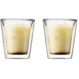 Bodum - Set de 2 verres double paroi Canteen en verre borosilicate - 0.2 L - Pour café, thé, cocktails - Va au lave-vaisselle