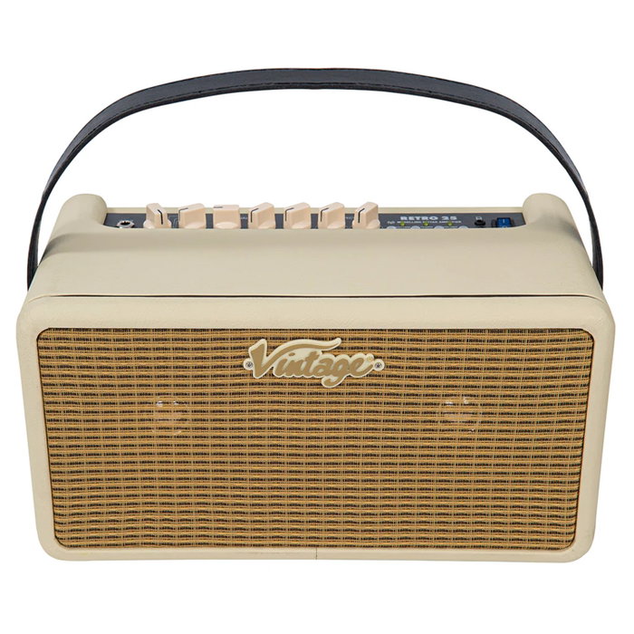 Vintage Amplificateur Rétro 25 Avec DSP Vintage White Vintage Amplificateur Rétro 25 Avec DSP Vintage White