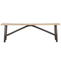 Banc Home ESPRIT Noir Naturel Fer bois de teck 152 X 41 X 46 CM